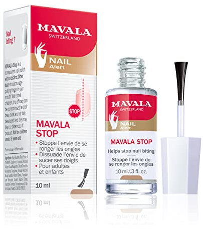 Mavala - Vernis Transparent Mavala Stop - Stoppe l'Envie de se Ronger les Ongles - Vernis Amer - À Utiliser Sans ou Sur Vernis à Ongles - Flacon 10ml