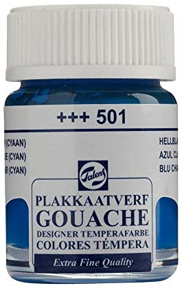 TALENS Extra fin gouache JAR 16 ml LT BLUE CYAN