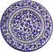 Piatto Armeno in Ceramica Decorato Fiori Blu 21 Cm