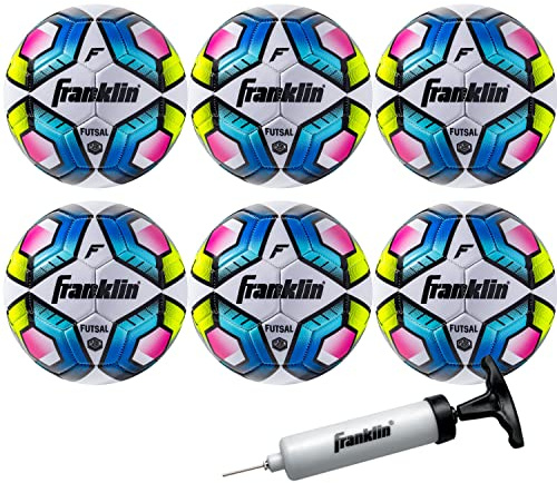 Franklin Sports Pallone da Futsal, a basso rimbalzo, per allenamento al chiuso e al chiuso, per interni ed esterni, misura 3-6, con pompa