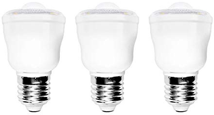 ZFQ 3 Pack Smart PIR Motion Sensor Light Bulbs with E27 Base, 2W Equivalent 30W Incandescent, Warm White 3000K, Auto On/Off Night Lamp for Stairs, Garage, Hallway, Yard, AC 220-240V