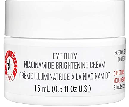 First Aid Beauty Augencreme, Niacinamid, reduziert Augenringe, 15ml, hellt auf, spendet Feuchtigkeit und glättet die Augenkonturen