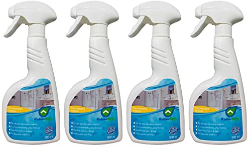 KaiserRein Bio Duschkabinenreiniger mit Lotuseffekt/Abperleffekt 4 x 500ml für die einfache Reinigung ohne nachwischen streifen freies abtrocknen