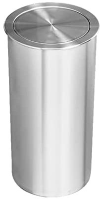 Papelera Cubo Basura Cubo de Basura Bote De Basura De Acero Inoxidable Invisible Encimera Tapa Basculante Cubo De Basura Decorativo para Cocina Y Baño Cubos Basura (Color : A, Size : 21x29cm)
