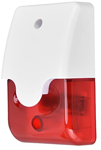 Sirène Stroboscopique Filaire, Mini Alarme Sonore avec Volume Réglable, Sonnerie Flash DC12V, Système D'alarme de Sécurité Domestique pour Villa, Ferme, Hacienda, Appartement, Magasin