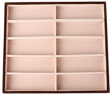 YUYTE Sonnenbrille Aufbewahrungsbox, brillenständer für 10 Paare Brillen Aufbewahrung Brillendisplay mit 10 Fächern, multifunktional Brillendisplay für Brillen, Schmuck, Uhren Usw