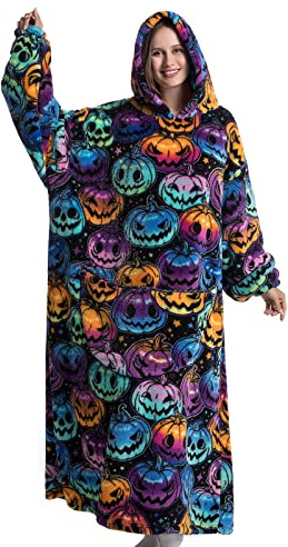 Übergroße Kapuzenpullover-Decke mit riesiger Tasche, Sweatshirt-Decke für Damen und Herren, Einheitsgröße