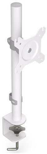 ENDORFY Atlas Single Onyx White, stabile Monitorhalterung, bis zu 27 Zoll, großer Höhenverstellwinkel, Pivot-Funktion, VESA 75×75 mm und 100×100 mm, EY8F002