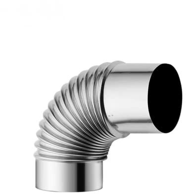Ofenrohrbogen Hitzebeständig Rauchrohr für Öfen Edelstahl 90 Grad Winkel Schornsteinauskleidung Bogen 90° Multi Rauchrohr Ofenrohr 80 mm