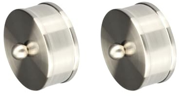 Jackson Woodturners Brushed Nickel Medium End Caps – Pair of 54mm Handrail End Caps for Staircases & Banisters