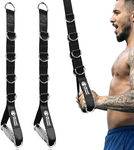 J Bryant Fitness Metallic Gym Griffe Ultra-langlebige Aluminiumlegierung Multi D-Ring Griffe für Heavy-Duty Workouts Pulley und LAT Pull Down Systeme