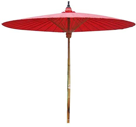 ROLTIN Parasol 2M Bambou Jardin, Anti-ultraviolet, Parapluie de Patio Imperméable, Plage Extérieure