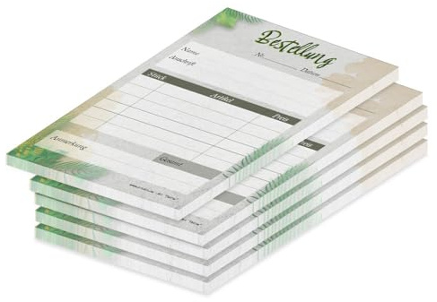PRICARO Bestellannahmeblock Palme, A6, 5 Stück