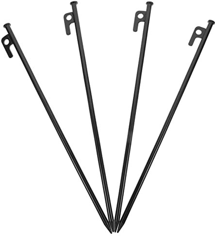 BCOATH Camping-zeltheringe – 4 Stück Robuste Zeltheringe Mit Haken Für Strandzeltüberdachung