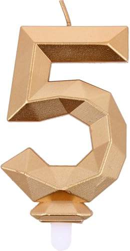Candelina Buon Compleanno Diamond GOLD n.5
