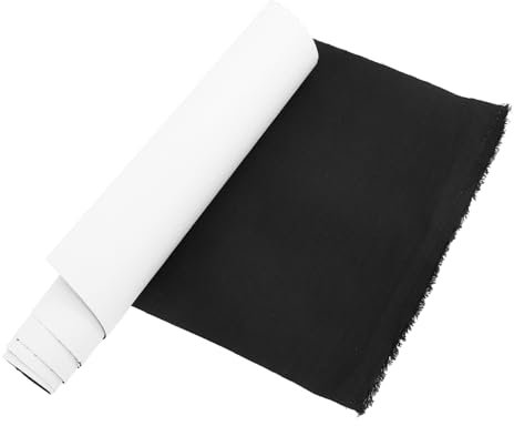 NUOBESTY Selbstklebender Bucheinband Leinenstoff Schwarz 40x150cm für Scrapbooking Selbstgemacht Bastelbedarf Albumcover Buchumschläge Strukturierte Oberfläche Vielseitig Einsetzbar