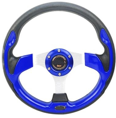 Universal Autolenkrad 13 Zoll 320 Mm Auto Sportlenkrad Rennsporttyp Auto Lenkrad(BLAU-1)