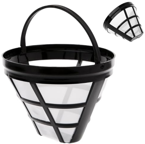 2 st permanenta kaffefilter storlek 4, återanvändbart filter för 8–12 koppar kaffe, rostfritt stål, tvättbar, diskmaskinssäker, papperslöst kontinuerligt filter kaffefilter för tillverkning av manuell