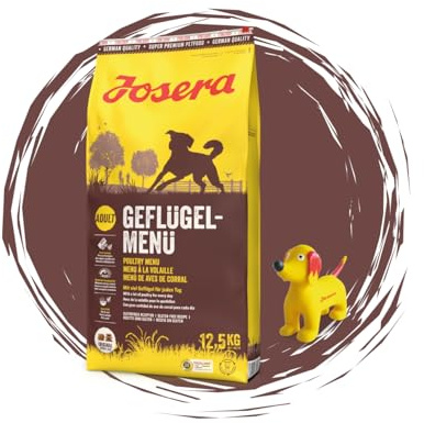 Josera - Hundefutter - Josera Exclusive Geflügelmenü - Trockenfutter - Viel Geflügel & Hautpflegte - 12,5 KG + Goodie Quietsche Seppl