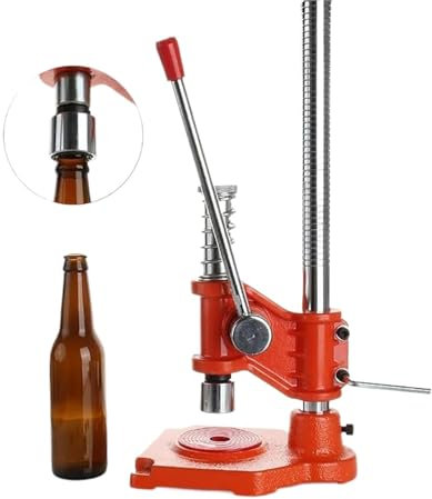 Kronenverkorker Manuelle Verschließmaschine, Werkzeug für Verschließen von Bierflaschen mit rutschfester Basis, Verschlüsse für selbst gebrautes Bier und alkoholfreie kronkorken verschlussgerät