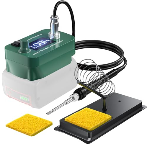 Akku Lötkolben für Bosch 18V Professional GBA Akku (Ohne Akku), Schnelles Aufheizen Lötstation mit LED Digitale Display für Heimwerker, Gerätereparatur, Drahtschweißen
