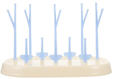 Kisangel Flaschentrockner Für Babyflaschen Abnehmbarer Halter Für Zubehör Strohhalme Sauger Pumpenzubehör Und Weitere Platz Für Flaschen Bodenschale Zum Auffangen Von Wasser