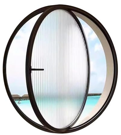 FenêTre Coulissante Fenêtres de hangar à rotation domestique, hublot de décoration de cuisine de maison de jeu encastré, fenêtres de ventilation de sous-sol de maison mobile(60cm/23.6)