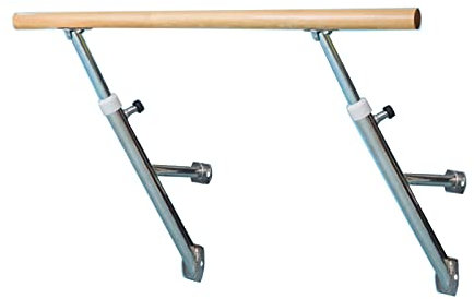 GLJTUO Verstellbare, Praktische Fitnessstange, Trainingsstangen Für Den Haushalt, Tanzstangenstange Aus Holz, Verstellbare Wandhalterung Für Fitness-Tanztraining Und Ballettsta,Stainless Steel-1 m