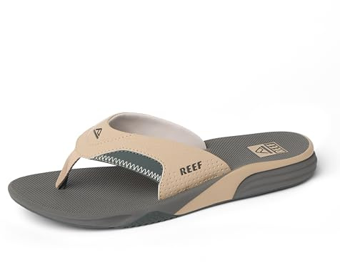 Reef MENS SANDALS, CUSHION FANNING, TAN/GREY