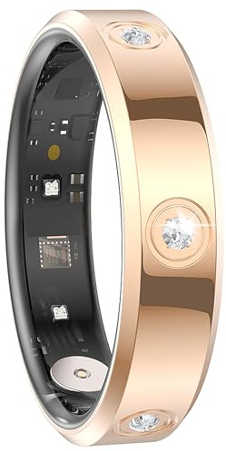 findtime Smart Ring Ultra Narrow Fitness Rings Heart Rate Monitor Sleep Tracker Blood Oxygen Health Tracker Step Counter Calories Pedometer Waterproof Remote Camera Smart Rings for Women Ladies Men