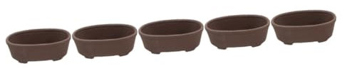 HEMOTON 5 Stück Blumentopf aus violettem Sandsteinzeug Terrakotta -Schalenpflanzen saftige Töpfe groß Terrakotta -Pflanzentopf für Pflanzschalen Sukkulenten-Blumentopfbehälter Ton