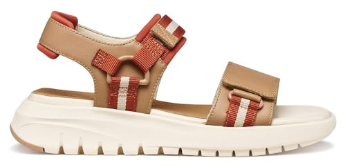 Geox Sandalo da donna D FLEXTRIDE S C Wedge, beige/mattone, 38 EU