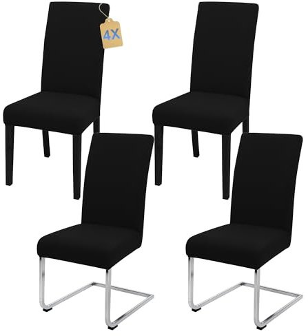 SUKAIKEQA Stuhlhussen 4 Stück Stretch Stuhlbezug für Esszimmerstühle