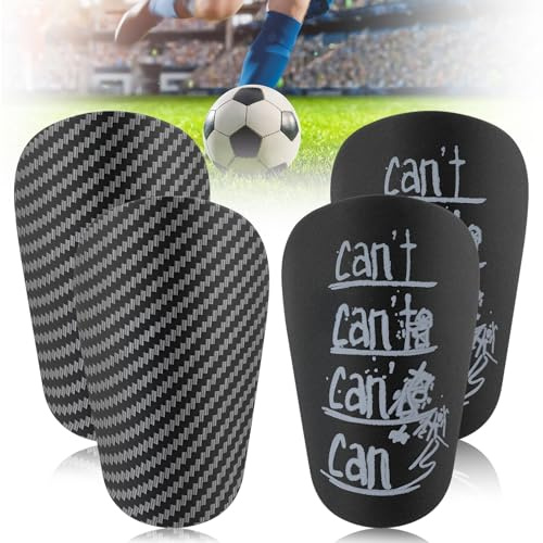 Newofview 2 Paar Mini Schienbeinschoner Fußball, 10 x 4 cm Kleine Schienbeinschoner Kinder, Mini Shin Pads für Erwachsene, Jugendliche, Kinder
