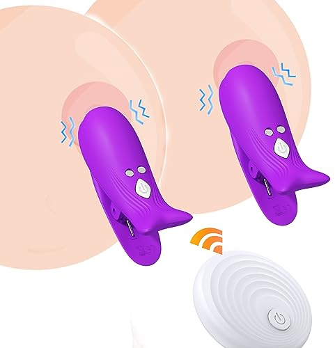 Pinza para pezones de 10 modos Vibradores Pinzas para senos Estimulador eléctrico de pezones con Control remoto Juguetes para adultos para mujeres