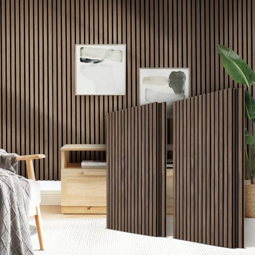 JAMELO Akustikpaneele Holz, 4 Stück 120 x 60cm - 2,88m² Wandpaneele Holz