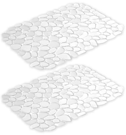 2 Pcs 40*30cm Hohlgans-Weichstein-Silikon Spülbeckeneinlage Abtropfmatte Spüle Spülbeckenmatte Spülbecken Matte Spülenabdeckung Spülmatte Für Spülbecken