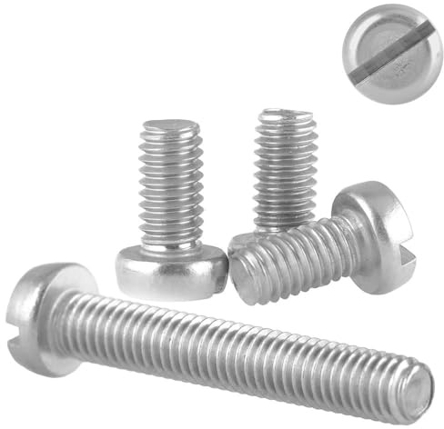 25 Stück Zylinderschrauben mit Schlitz M4x12 Edelstahl A2 Schlitzschrauben DIN 84 WIBTEC®