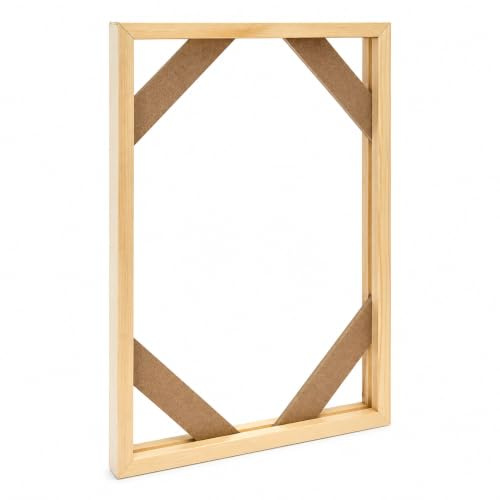 DIY Wooden Picture Frame Kit, Wooden Picture Hanging Kit For Canvas Paintings Posters Prints, Home Wall Decor, Wall Art Display, Artwork Mounting Frame (30 * 40cm)