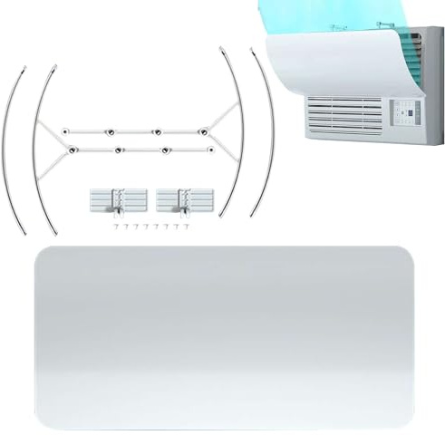 Déflecteur de Climatisation - Pare-air Ajustable Pour Fenêtres De Climatiseur - Protection Anti-Condensation Location Salon Été Chambre