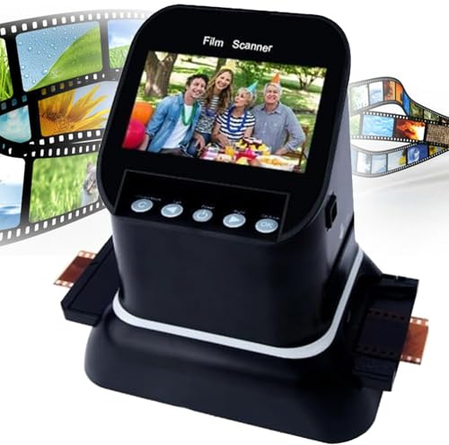 120 Film Scanner, 35mm Film Negative Scanner with Preview, Playback, Editing Features, 4.3” LCD Screen for Effortless Digitizing of Film and Slides