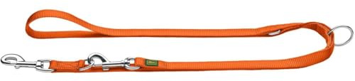 HUNTER Justerbart koppel av mjuk, halkfri nylon, klassisk, 1,5 x 200 cm, orange