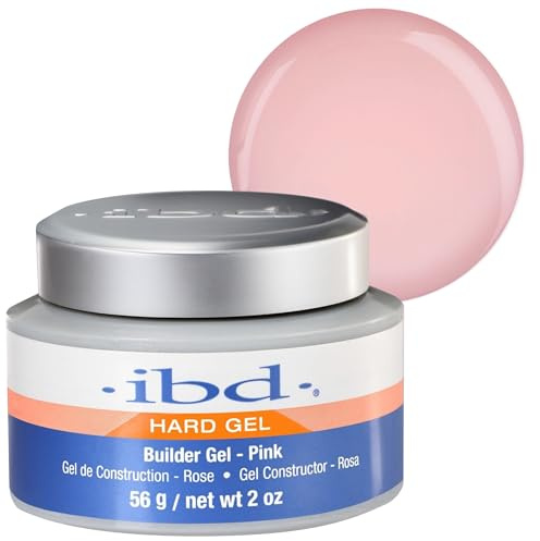IBD Hard Gel - UV Builder Gel Pink, 56 g - MADE IN USA - Gel de construction premium pour les ongles en gel HEMA-FREE