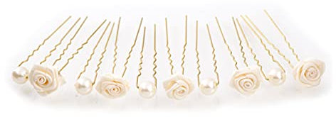 10tlg. Braut - Haarschmuck Set - Brauthaarschmuck | Set-2-G - Beige