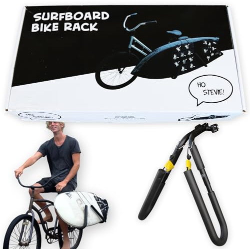 Surfboard Bike Rack - Cruise to Your Surf Spot [Choose Color] (Black)
