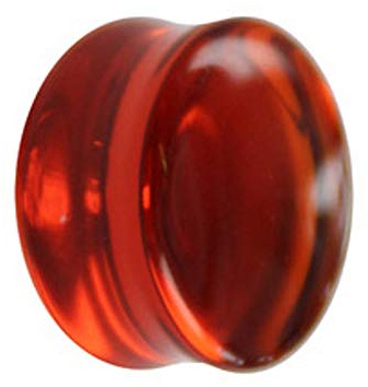 Treuheld® | Glas Ohr Plug | Orange | 11 Größen | Double Flared