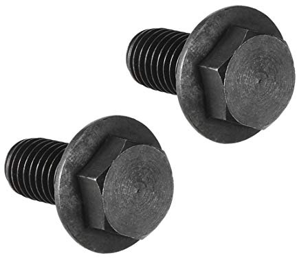 sourcing map Tornillo hexagonales con brida Rosca izquierda 8,8 grado acero al carbono negro de M10x20mm 2pcs