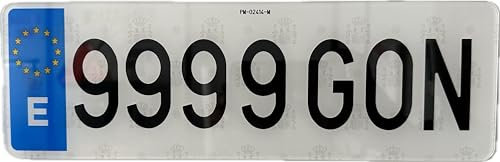 Gonplac Matrícula Acrílica Coche Homologada Alto Impacto Alfa 34 x 11 CM