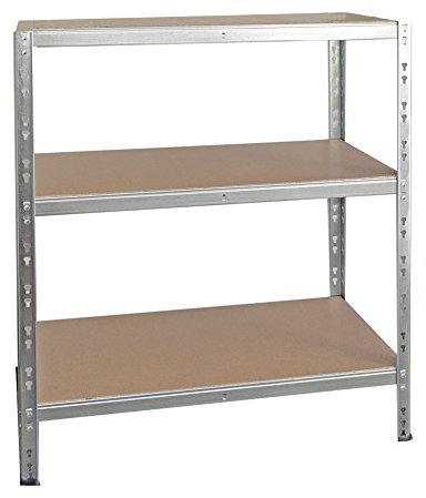 Shelf Creations Basic Schwerlastregal 90x140x60cm verzinkt 3 Böden - Regal Kellerregal Metallregal smartes Steckregal Lagerregal Werkstattregal Archivregal Industrieregal Haushaltsregal Ordnerregal