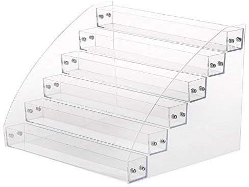 Organizzatore per unghie, rossetto cosmetico, espositore acrilico trasparente, è perfetto per l'organizzazione e la visualizzazione di inchiostri per tatuaggi, smalti e altre cose (#5 (6 pavimenti)